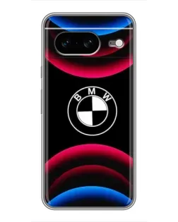 Чохол для Google Pixel 8 з картинкою «Логотип BMW та неонові дуги»