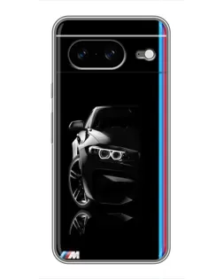 Чохол для Google Pixel 8 з картинкою «Силует BMW в темряві»