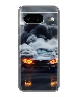 Чохол для Google Pixel 8 з картинкою «BMW у диму»