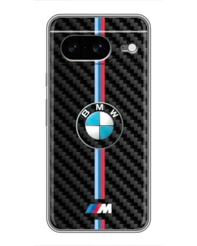 Чохол для Google Pixel 8 з картинкою «Емблема BMW та карбон»