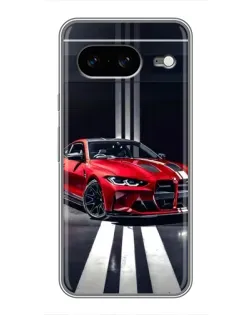 Чохол для Google Pixel 8 з картинкою «Червона BMW на дорозі»