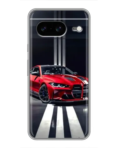 Чохол для Google Pixel 8 з картинкою «Червона BMW на дорозі»
