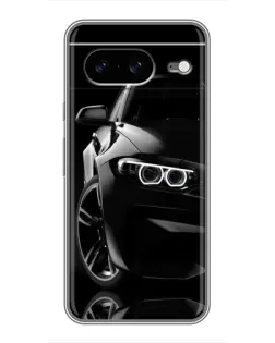 Чохол для Google Pixel 8 з картинкою «Чорна BMW — профіль»