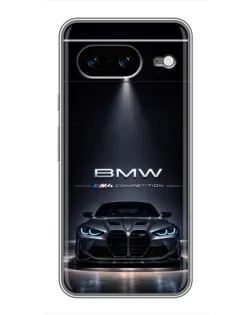Чохол для Google Pixel 8 з картинкою «BMW крізь нічне місто»