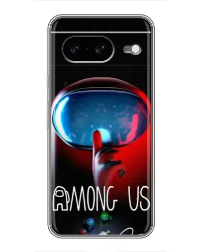Чехол для Google Pixel 8 с картинкой «Красный импостер — макро»