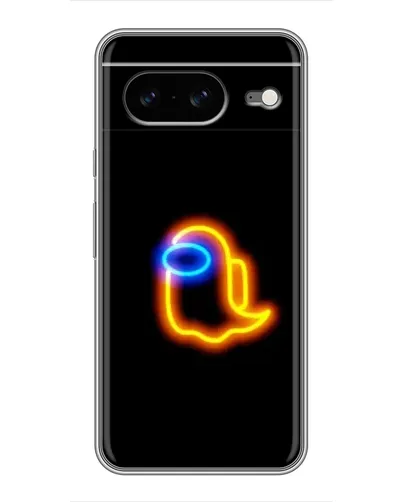 Чехол для Google Pixel 8 с картинкой «Among Us неоновое сияние»