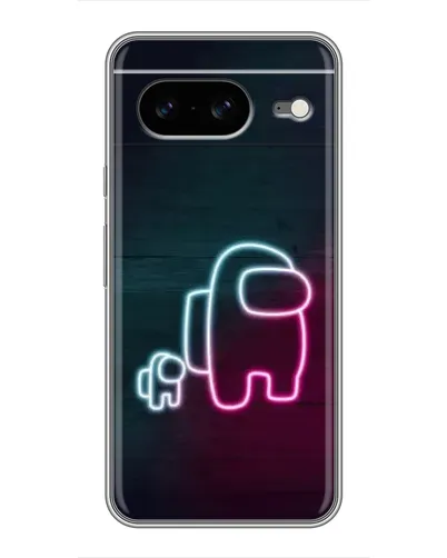 Чехол для Google Pixel 8 с картинкой «Among Us неон-арт»