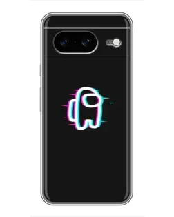 Чехол для Google Pixel 8 с картинкой «Among Us неон»
