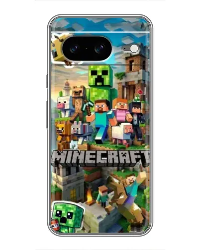 Чехол для Google Pixel 8 с картинкой «Замок Minecraft»