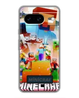Чехол для Google Pixel 8 с картинкой «Minecraft герои игры»