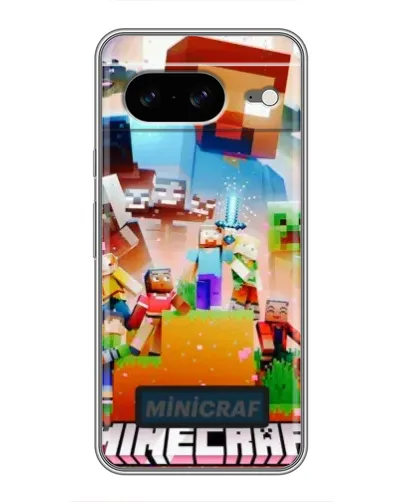 Чехол для Google Pixel 8 с картинкой «Minecraft герои игры»