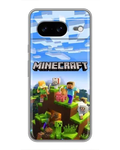 Чехол для Google Pixel 8 с картинкой «Minecraft классический мир»