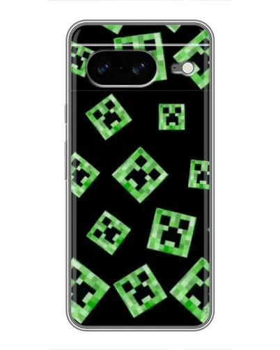 Чехол для Google Pixel 8 с картинкой «Паттерн с криперами»
