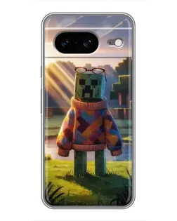 Чехол для Google Pixel 8 с картинкой «Крипер в свитере»