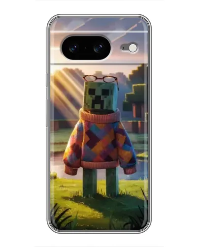 Чехол для Google Pixel 8 с картинкой «Крипер в свитере»