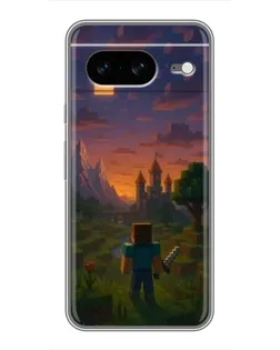 Чехол для Google Pixel 8 с картинкой «Стив у башни»