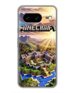 Чехол для Google Pixel 8 с картинкой «Minecraft панорама»