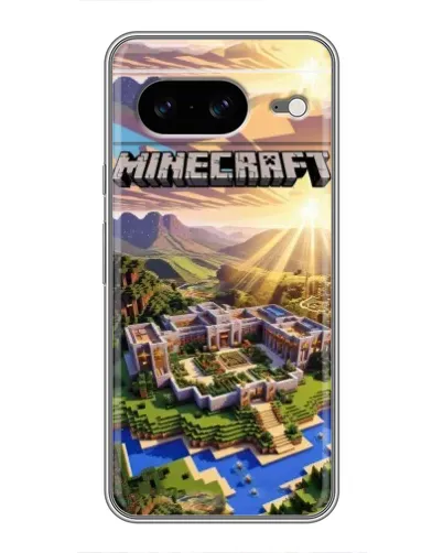 Чехол для Google Pixel 8 с картинкой «Minecraft панорама»