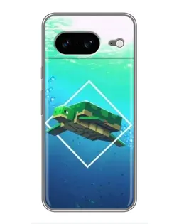 Чехол для Google Pixel 8 с картинкой «Черепаха Minecraft»