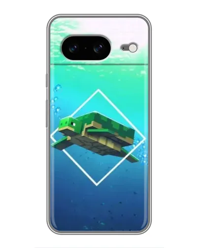 Чехол для Google Pixel 8 с картинкой «Черепаха Minecraft»