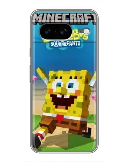 Чохол для Google Pixel 8 з картинкою «Губка Боб Minecraft»