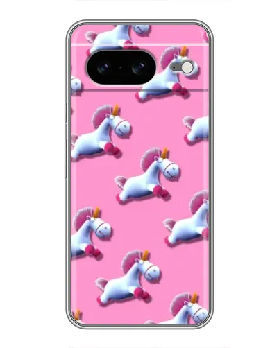 Чехол для Google Pixel 8 с картинкой «Единороги на розовом»