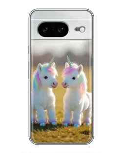 Чехол для Google Pixel 8 с картинкой «Пара единорогов»
