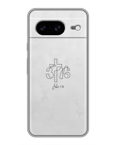 Чехол для Google Pixel 8 с картинкой «Иоанна 3:16 Крест»