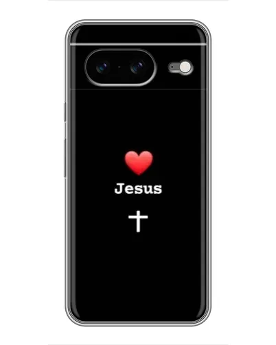 Чехол для Google Pixel 8 с картинкой «Сердце - Jesus»