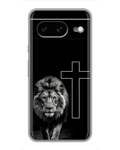 Чехол для Google Pixel 8 с картинкой «Лев и Крест»