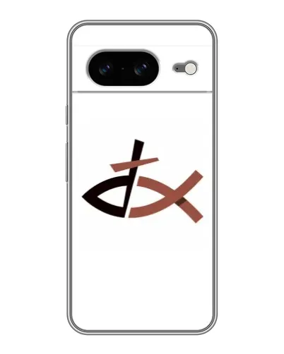 Чехол для Google Pixel 8 с картинкой «Рыба и крест»