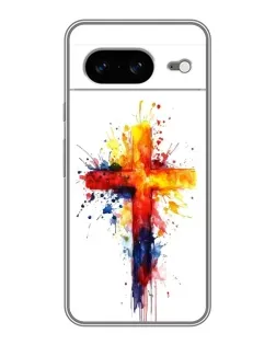 Чехол для Google Pixel 8 с картинкой «Акварельный крест»
