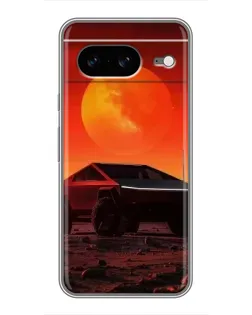 Чехол для Google Pixel 8 с картинкой «Cybertruck на Марсе»
