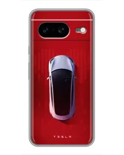 Чехол для Google Pixel 8 с картинкой «Tesla Top View»