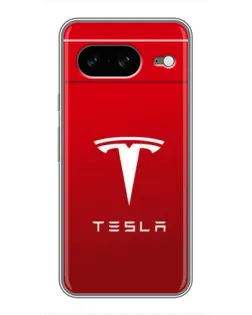 Чехол для Google Pixel 8 с картинкой «Tesla Red Classic»