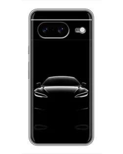 Чехол для Google Pixel 8 с картинкой «Силуэт Tesla Night»
