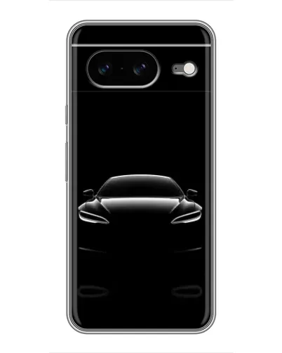 Чехол для Google Pixel 8 с картинкой «Силуэт Tesla Night»