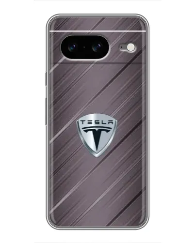 Чехол для Google Pixel 8 с картинкой «Металлическая текстура Tesla»