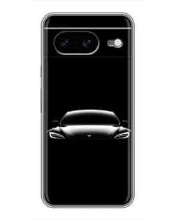 Чехол для Google Pixel 8 с картинкой «Фары Tesla Night»
