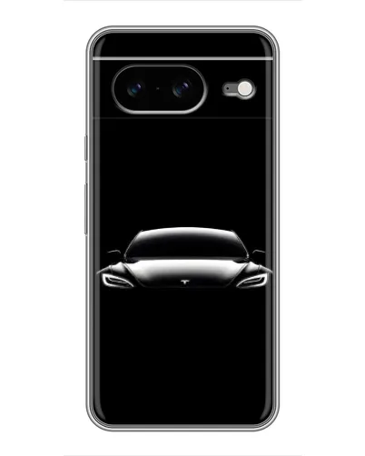 Чехол для Google Pixel 8 с картинкой «Фары Tesla Night»
