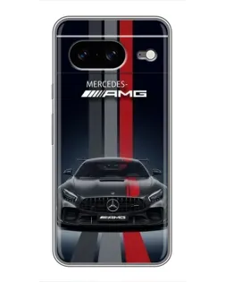 Чохол для Google Pixel 8 з картинкою «Mercedes — білий карбон»
