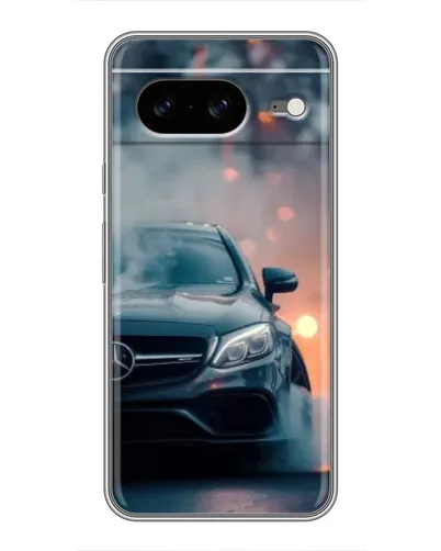Чехол для Google Pixel 8 с картинкой «Mercedes — ночной город»