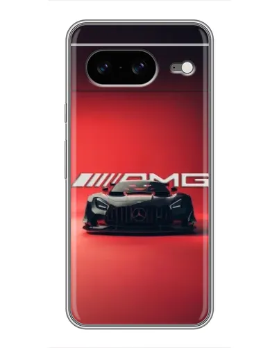 Чехол для Google Pixel 8 с картинкой «Mercedes AMG — красная линия»