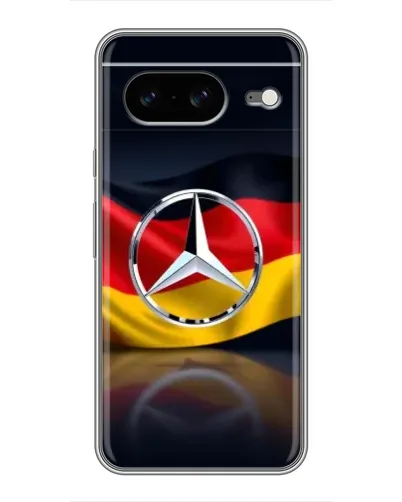 Чехол для Google Pixel 8 с картинкой «Mercedes — флаг Германии»