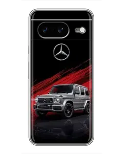 Чехол для Google Pixel 8 с картинкой «Mercedes G-Class красный»