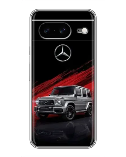 Чехол для Google Pixel 8 с картинкой «Mercedes G-Class красный»
