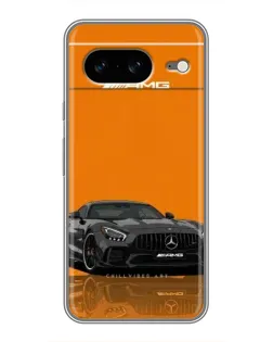 Чехол для Google Pixel 8 с картинкой «Оранжевый Mercedes AMG»
