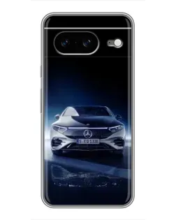 Чехол для Google Pixel 8 с картинкой «Ночной Mercedes EQ»