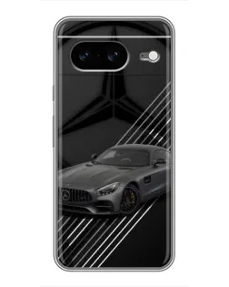 Чехол для Google Pixel 8 с картинкой «Mercedes AMG — графика»