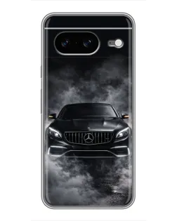Чехол для Google Pixel 8 с картинкой «Mercedes в дыму»